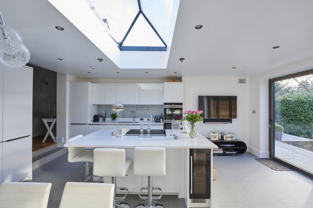 Kitchen with rooflight